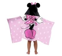 Jay Franco Minnie Mouse - Poncho de baño con Capucha 56 x 130 cm, 100% algodón Suave, niños