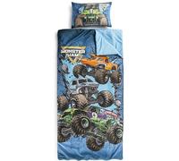 Jay Franco Set de 2 con Almohada y Manta de Camiones Monster Jam, Suave Saco de Dormir Infantil con Bolsa y Almohada, para Fiestas de Pijamas, Viajes y acampadas