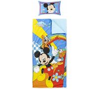 Jay Franco Set de 2 con Almohada y Manta de Mickey Mouse Disney, Suave Saco de Dormir Infantil con Bolsa y Almohada, para Fiestas de Pijamas, Viajes y acampadas