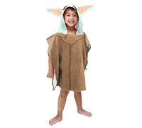 Jay Franco Star Wars The Mandalorian Grogu Baby Yoda - Toalla de baño con capucha, 56 cm x 56 cm, 100% algodón, bata cambiadora para niños