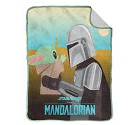 Jay Franco Star Wars The Mandalorian Te encontré Manta Suave de Lana Sherpa para Niños 130 x 150cm