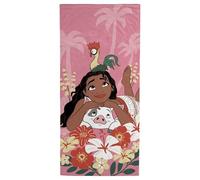 Jay Franco Toalla de Playa Kids Disney Moana 100% algodón - 71 x 147 cm, Toalla de baño, Piscina y Viaje Supersuave, Producto con Licencia Oficial, Rosa