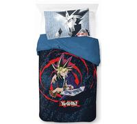 Jay Franco Yu-Gi-Oh Time to Duel - Juego de funda nórdica para cama individual, 100% algodón, incluye funda de almohada de 50 x 70 cm