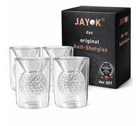 JAY K Vaso de chupito de golf de 5 iseño de pelota de golf en 3D, vaso de chupito de doble pared, regalo premium para golfistas, hombres, mujeres y fans del golf, shots de golf, idea de regalo