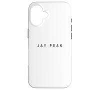 Jay Peak Souvenirs - Esquiadores de estación de esquí, diseño Minimalista Carcasa para iPhone 16