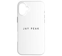 Jay Peak Souvenirs - Esquiadores de estación de esquí, diseño Minimalista Carcasa para iPhone 16 Plus