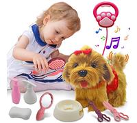 Jaydear Perro de Juguete, Perro de Juguete Mascota Que ladra y anda, Cachorro Interactivo Realista para Mascotas, Incluye Accesorios para Cachorros,Regalos de para niñi/niñas