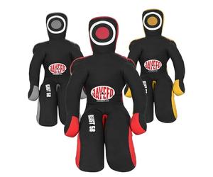 JAYEFO Beast 58 BJJ Brazilian JIU Jitsu Wrestling Chupete, sumisión Mixta, Artes Marciales, Entrenamiento de MMA, Saco de Boxeo, práctica de Karate y Judo | (Negro/Rojo, 5 pies)