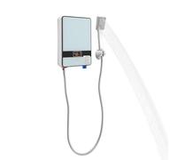 JAYEUW Calentador de agua eléctrico con ducha de mano, 6500 W, montado en la pared, pantalla táctil LED, temperatura ajustable 30-55 °C, 220 V, para cocinas, baños