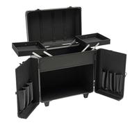 JAYEUW Maletín para el cuidado de los pies con 2 bandejas y 2 ruedas, caja de herramientas para el cuidado de los pies, maletín con ruedas con asa telescópica hasta 50 kg, 46 x 29 x 42 cm