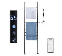 JAYEUW Toallero eléctrico radiador de baño eléctrico 150 W, toallero de pie, calentador de toallas 45-70 ℃, calentador de toallas de pie independiente, secador de toallas de 9 barras, 42,5 x 160 cm