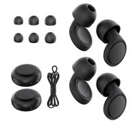 Jayine 2 pares de tapones para los oídos para dormir, tapones de silicona suave para reducción de ruido de 25 dB, tapones reutilizables para protección auditiva para conciertos, enfoque, sensibilidad