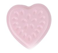 JAYIOLA 100 Piezas Bandeja para Extensiones de Pestañas Soporte para Goteo de Pestañas Bandeja con Base Bandeja de Corazón Material PVC Adecuada para Salones, Rosa Claro