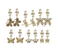 JAYIOLA 12 pinzas de metal para trenzas de rastas, para hombres y mujeres, para abrir barba, con cuentas y anillos para trenzas.