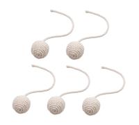 JAYIOLA 5 Piezas Bola para Gato Juguete Sisal Interactivo Bola Manual Juguete de Cuerda para Gato Resistente Adecuado para Gatos Entretenimiento Ejercicio, 4.5 cm Blanco