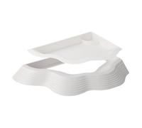 JAYIOLA Comedero para Reptiles, Bebedero con Cubeta Extraíble Y Rampas de Seguridad Fabricado en PP para Anfibios, Accesorios de Decoración para Terrarios, Blanco, Individual