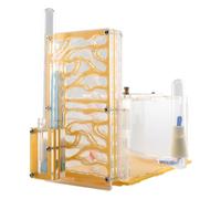 JAYIOLA Granja de Hormigas con Estación de Alimentación, Alojamiento de Cría Transparente para Fines Científicos, Amarillo