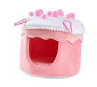 JAYIOLA Nido Cálido para Pájaros Pequeño Refugio Colgante Cama Felpa Esponja Invierno Hamaca Acolchada Adecuado para Agapornis Chinchilla Uso Domést, Rosa