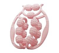 JAYIOLA Rodillo de Piernas Masajeador Muscular con Quince Ruedas y Diseño Circular de Abrazadera 360° Material PP Adecuado para Ejercicio en Interior, Rosa