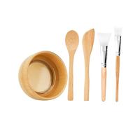 JAYIOLA Set de Bol para Mezclar Maquillaje Facial 5 en 1 con Brocha Suave. Incluye Todo para El Cuidado Personal Femenino.