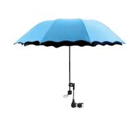 JAYIOLA Sombrilla de Playa con Clip Ajustable, Paraguas Multifuncional, Sombrilla para Silla de Playa para Uso en Jardín, Césped y Carrito de Golf, Funda Multiuso, Azul