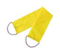 JAYIOLA Toalla de Ducha con Paño Exfoliante para Hombres Y Mujeres, Fácil de Usar Y Secar, Amarillo