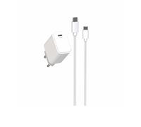 Jaym Cargador de red con cable de 1,5 m USB-C a USB-C PD 20 W,