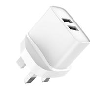 Jaym Cargador doble USB-A de 12 W y 2,4 A para el Reino Unido y Dubai,