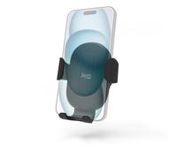 Jaym - Soporte universal para coche con 2 fijaciones, rejilla y carga inducción, 15 W + cable USB-C