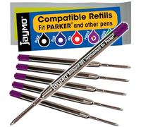 Jaymo - Recambio para bolígrafo Parker 30525PP/30526PP y Bastion, mide 98 mm de largo, repuesto para bolígrafo de gel G2, 6 morados