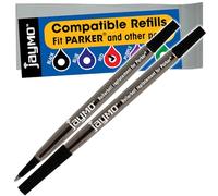 Jaymo Recambio para Parker Quink 1950323/1950324 - Medidas 4.56 pulgadas / 116 mm de largo - Recambio para bolígrafo de punta rodante - 2 rojos