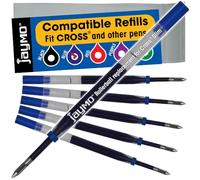 Jaymo Repuesto para Cross Slim 8910-2 - Mide 102 mm de largo - Recambio de bolígrafo de gel - 6 azules