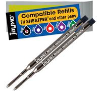 Jaymo Repuesto para Sheaffer K 99335 - Mide 95 mm de largo - Recambio para bolígrafo - 2 negros