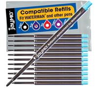 Jaymo - Waterman Ballpoint Compatible Refills (12 Waterman Azul)