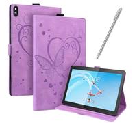 JayModCase Funda para Lenovo Tab M10 TB-X605F/TB-X605L/TB-X505F/TB-X505L, PU Protectora Carcasa con Función de Soporte, Ángulo de Pie Ajustable Función de Auto-Sueño/Estela (Morado)