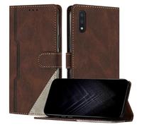 JayModCase Funda para Samsung Galaxy A10/M10, Funda Flip Folio de Cuero Sintético con Ranura | Cierre Magnético | Soporte Plegable | Tarjetero y Monedero - Marrón