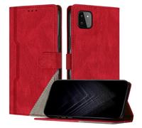 JayModCase Funda para Samsung Galaxy A22 5G, Funda Flip Folio de Cuero Sintético con Ranura | Cierre Magnético | Soporte Plegable | Tarjetero y Monedero - Rojo