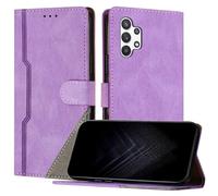 JayModCase Funda para Samsung Galaxy A32 5G, Funda Flip Folio de Cuero Sintético con Ranura | Cierre Magnético | Soporte Plegable | Tarjetero y Monedero - Morado