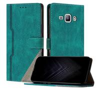 JayModCase Funda para Samsung Galaxy J1, Funda Flip Folio de Cuero Sintético con Ranura | Cierre Magnético | Soporte Plegable | Tarjetero y Monedero - Verde