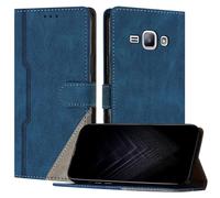 JayModCase Funda para Samsung Galaxy J1, Funda Flip Folio de Cuero Sintético con Ranura | Cierre Magnético | Soporte Plegable | Tarjetero y Monedero - Azul