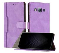JayModCase Funda para Samsung Galaxy J5 2015, Funda Flip Folio de Cuero Sintético con Ranura | Cierre Magnético | Soporte Plegable | Tarjetero y Monedero - Morado