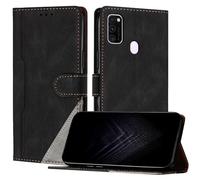 JayModCase Funda para Samsung Galaxy M30S/M21, Funda Flip Folio de Cuero Sintético con Ranura | Cierre Magnético | Soporte Plegable | Tarjetero y Monedero - Negro