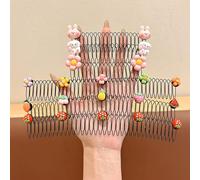 Jayne Hughes Novaspire Stretchable Invisible Wire Hair Comb Clips, U Shape Hair Finishing Fixer Comb Hairs Pin, Easy Bangs & Updos, Conquer Hairs (Style B (6PCS))