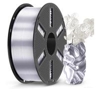 JAYO Color Plata PLA Silk Filamento 1.75mm 1.1kg | Más Metros por Carrete: ~360 m en 1.1 kg (2.42 lbs), Acabado Brillante como Seda, Precisión ±0.02 mm, Bobinado Ordenado