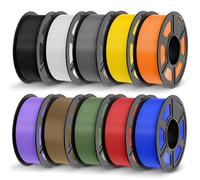JAYO Filamento PLA 1,75 mm Multicolore Bundle 11KG, Filamento para Impresora 3D, Negro + Blanco + Gris + Amarillo + Naranja + Morado + Café + Verde Oliva + Rojo + Azul