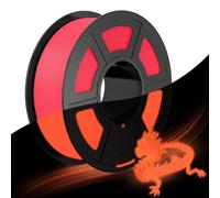 JAYO Glow in the Dark Filament PLA 1.75mm - Filamento PLA que Brilla en la Oscuridad, 1.1 kg (100 g más), Alta Luminosidad, Tolerancia ±0.02 mm, Rojo, para Letreros y Decoración
