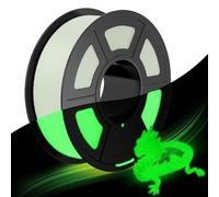 JAYO Glow in the Dark Filament PLA 1.75mm - Filamento PLA que Brilla en la Oscuridad, 1.1 kg (100 g más), Alta Luminosidad, Tolerancia ±0.02 mm, Blanco Verde Oscuro, para Letreros y Decoración