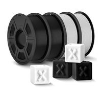 JAYO Negras*2+Blancas*2 PL Filamento 1.75mm 4.4kg 4-Pack