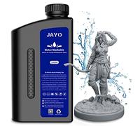 JAYO Resina Lavable en Agua 1KG para Impresora 3D, Fotopolímera Rápida UV 405nm Estándar 4K/6K/8K LCD/DLP/SLA, Alta Precisión, Bajo Olor, Gris 1000g