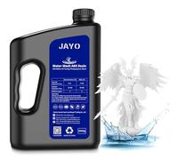 JAYO Resina Lavable en Agua ABS-Like 3KG, Resina para Impresora 3D 405nm UV Estándar Resina Fotopolímera Rápida para Impresora 3D LCD/DLP/SLA, Alta Precisión, No frágil, Bajo Olor, Blanco 3000g